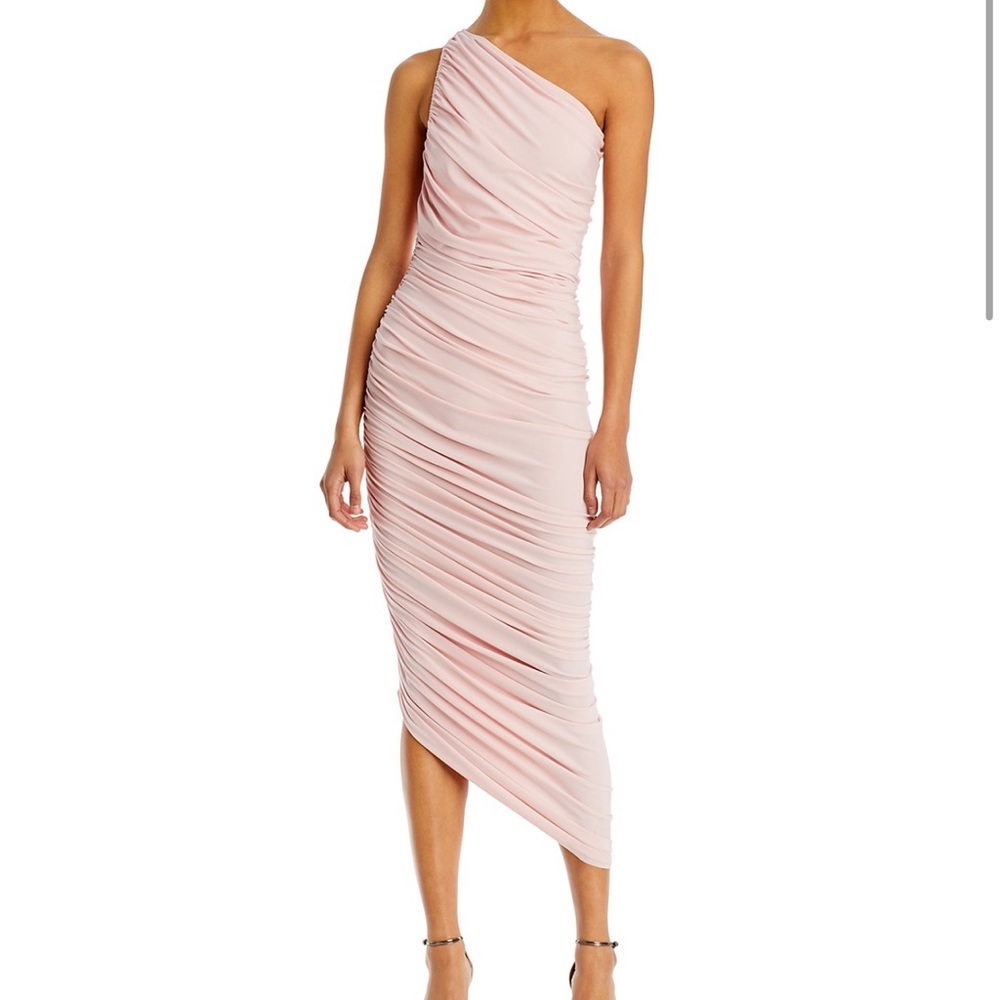 NORMA KAMALI DIANA GOWN Blush Size MEDIUM